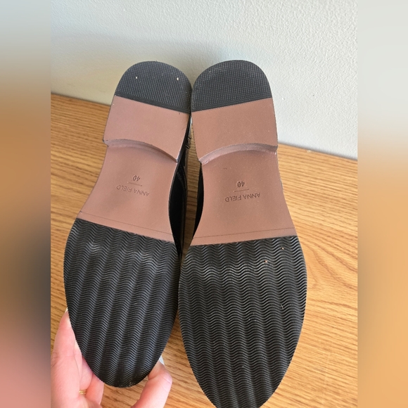 NWOB Anna Field Black Lace Up Loafer Style Womens Shoes Size 9 - Picture 7 of 10